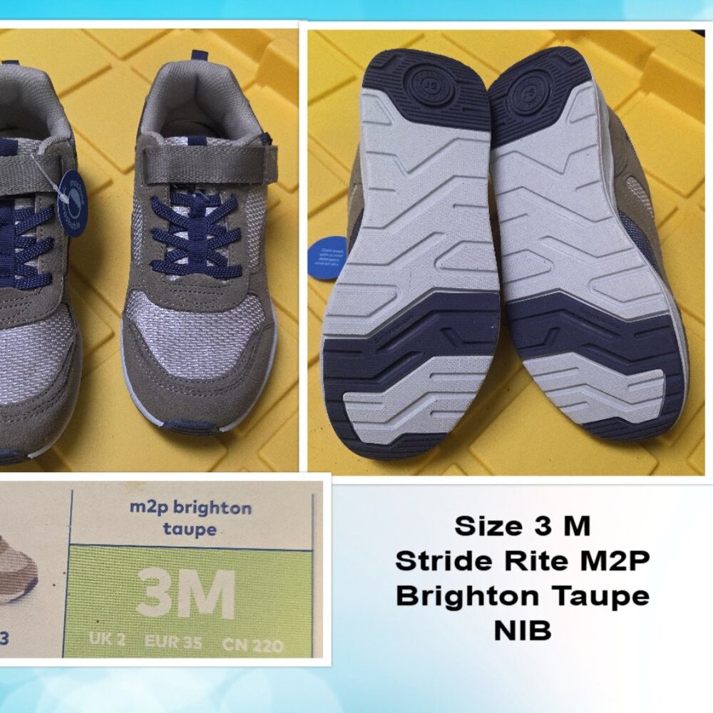 Size 3 - Stride Rite - Shoes - BRIGHTON taupe - NWT & Lighted Victory - Red - Picture 4 of 9